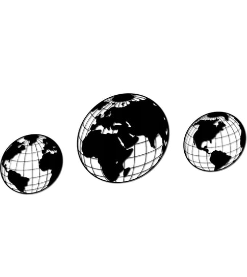Obraz Drewniany Dekoracja Loft 200cm x 72.4cm -  Świat Glob Mapa 3d Inna marka