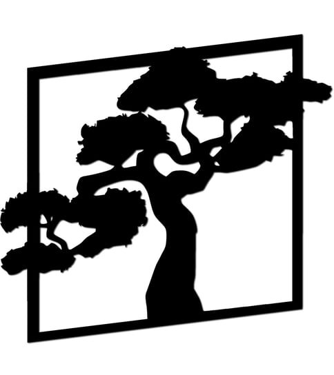 Obraz Drewniany Dekoracja Loft 80cm x 66.9cm -  Drzewo Bonsai Inna marka