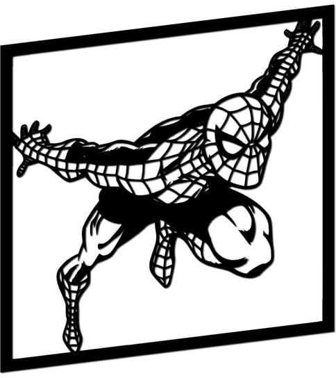 Obraz Drewniany Dekoracja Loft 80cm x 80cm -  Spiderman Inna marka