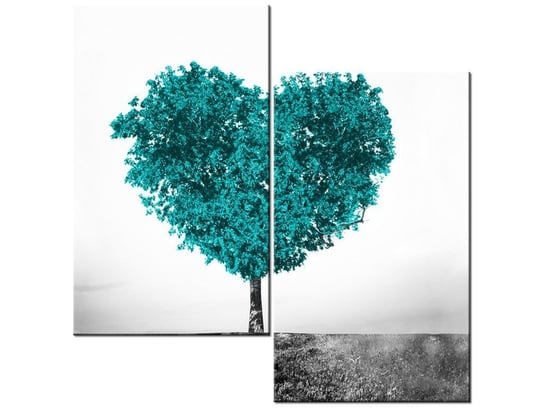 Obraz Drzewko miłości, 2 elementy, 60x60 cm Oobrazy
