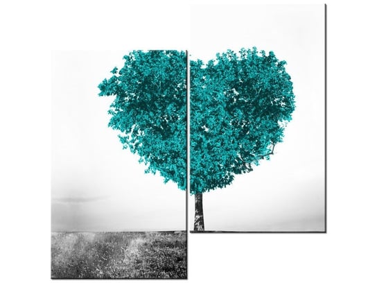 Obraz Drzewko miłości, 2 elementy, 60x60 cm Oobrazy