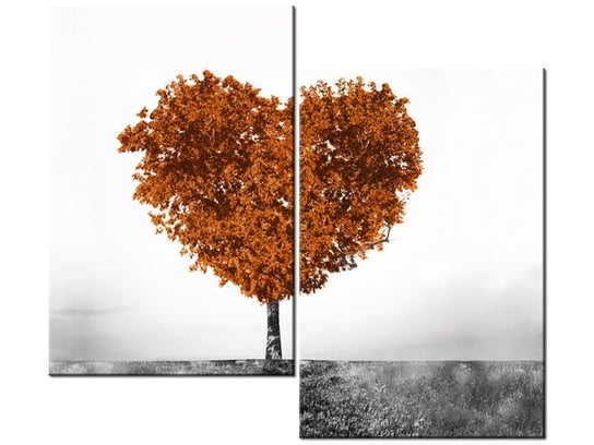 Obraz Drzewko miłości, 2 elementy, 80x70 cm Oobrazy