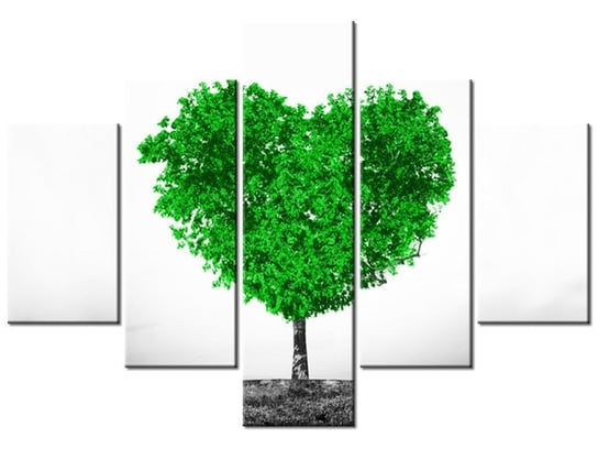 Obraz Drzewko miłości, 5 elementów, 100x70 cm Oobrazy