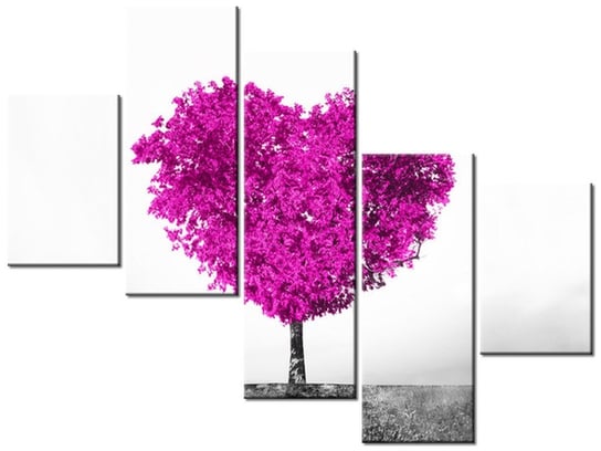 Obraz Drzewko miłości, 5 elementów, 100x75 cm Oobrazy