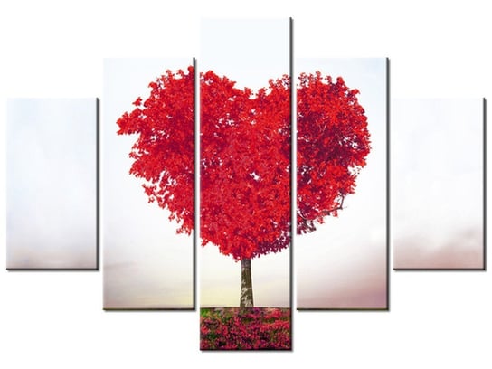 Obraz Drzewko miłości, 5 elementów, 150x105 cm Oobrazy