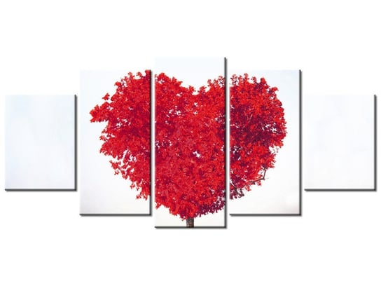 Obraz Drzewko miłości, 5 elementów, 150x70 cm Oobrazy