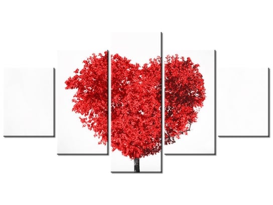 Obraz Drzewko miłości, 5 elementów, 150x80 cm Oobrazy