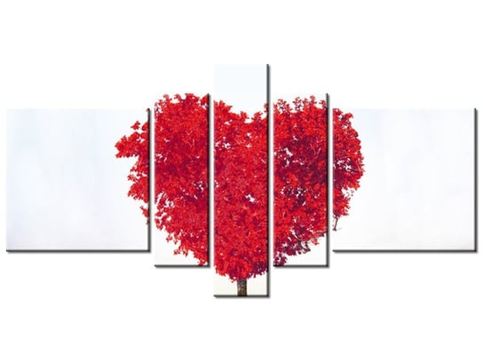 Obraz Drzewko miłości, 5 elementów, 160x80 cm Oobrazy