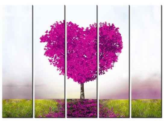 Obraz Drzewko miłości, 5 elementów, 225x160 cm Oobrazy