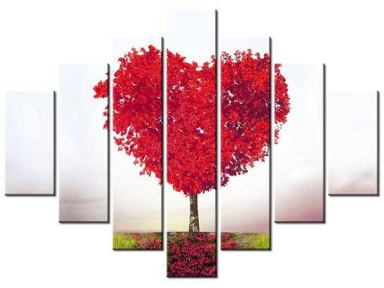 Obraz Drzewko miłości, 7 elementów, 210x150 cm Oobrazy