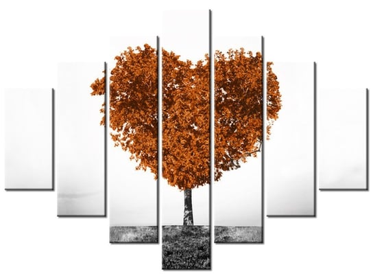 Obraz Drzewko miłości, 7 elementów, 210x150 cm Oobrazy
