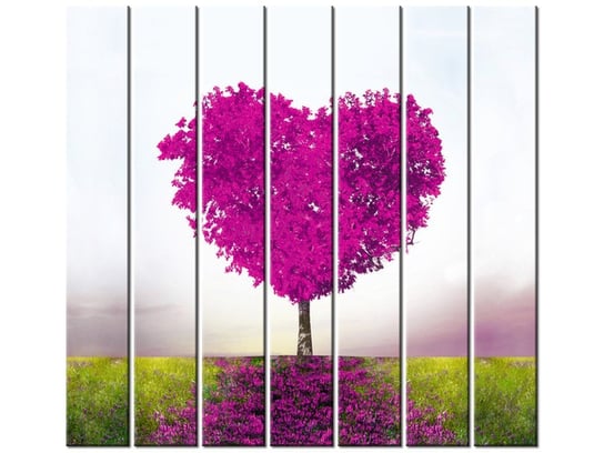 Obraz Drzewko miłości, 7 elementów, 210x195 cm Oobrazy
