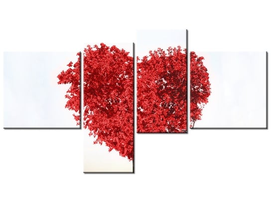 Obraz Drzewo miłości, 4 elementy, 100x55 cm Oobrazy