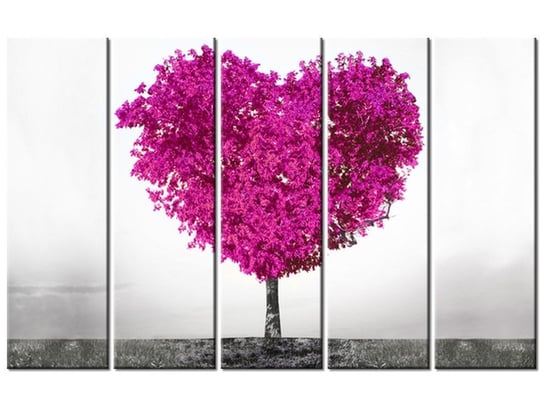 Obraz Drzewo miłości, 5 elementów, 100x63 cm Oobrazy