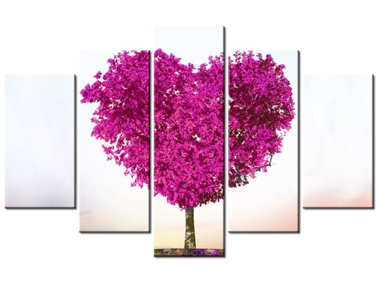 Obraz Drzewo miłości, 5 elementów, 100x63 cm Oobrazy