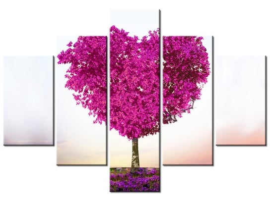 Obraz Drzewo miłości, 5 elementów, 100x70 cm Oobrazy