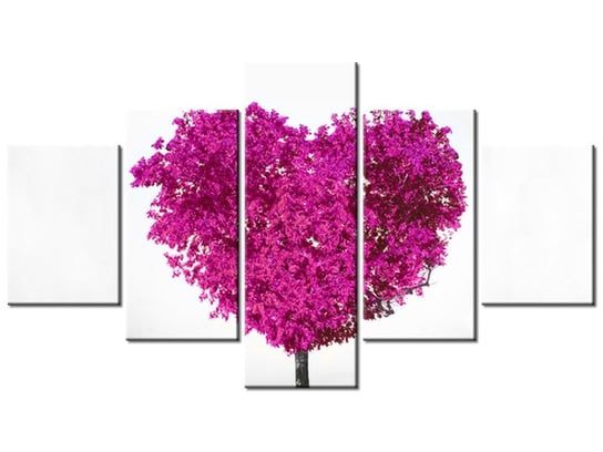 Obraz Drzewo miłości, 5 elementów, 125x70 cm Oobrazy