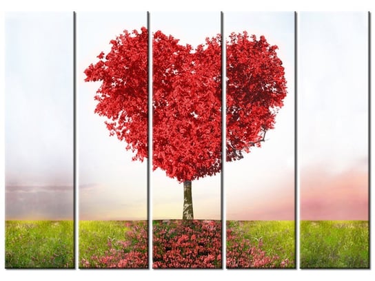 Obraz Drzewo miłości, 5 elementów, 225x160 cm Oobrazy