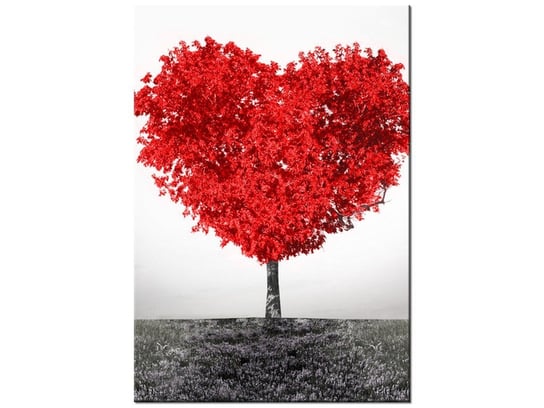 Obraz, Drzewo miłości red, 70x100 cm Oobrazy