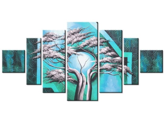Obraz Drzewo o północy, 7 elementów, 200x100 cm Oobrazy