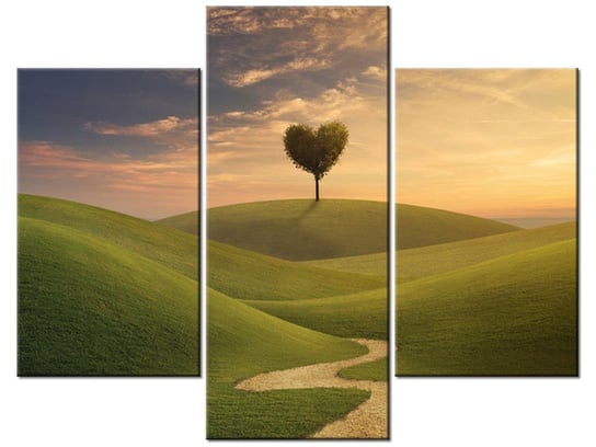 Obraz Drzewo serce, 3 elementy, 90x70 cm Oobrazy