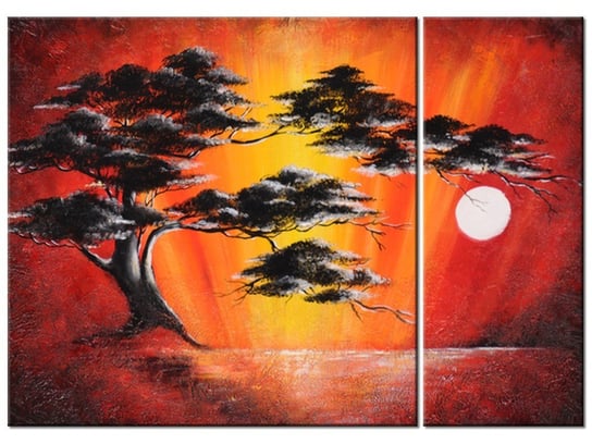 Obraz Drzewo w świetle księżyca, 2 elementy, 70x50 cm Oobrazy