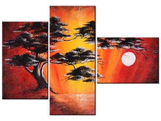 Obraz Drzewo w świetle księżyca, 3 elementy, 100x70 cm Oobrazy