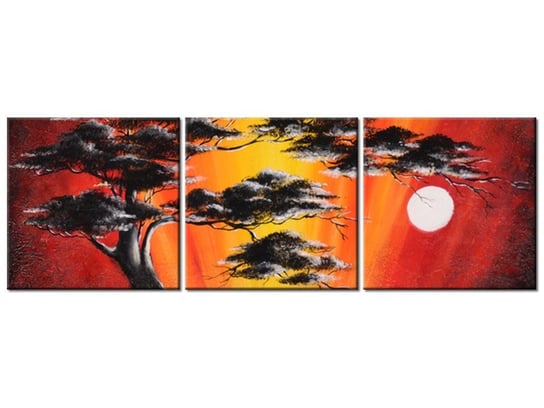 Obraz Drzewo w świetle księżyca, 3 elementy, 150x50 cm Oobrazy
