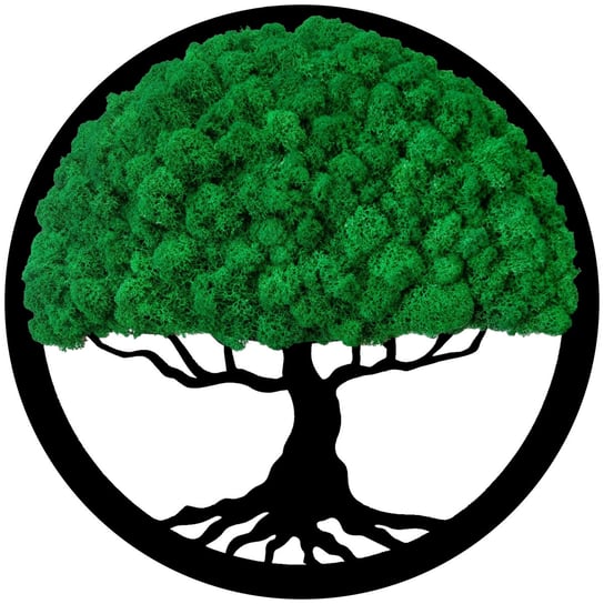 Obraz Drzewo Życia Ciemny Mech Chrobotek 60Cm SARTS