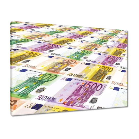 Obraz Dużo kasy Pieniądze EURO, 70x50cm ZeSmakiem