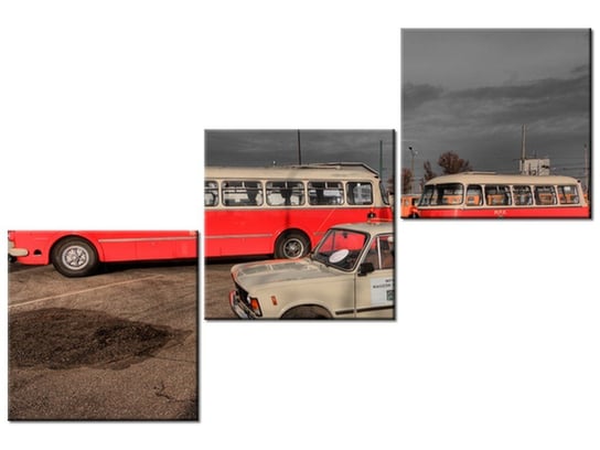 Obraz Duży Fiat, 3 elementy, 120x80 cm Oobrazy
