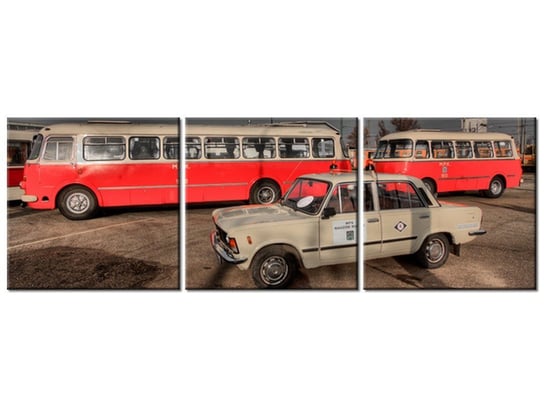 Obraz Duży Fiat, 3 elementy, 150x50 cm Oobrazy