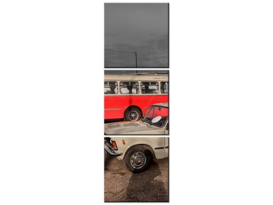Obraz Duży Fiat, 3 elementy, 30x90 cm Oobrazy