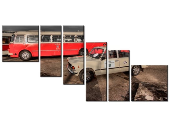 Obraz Duży Fiat, 6 elementów, 220x100 cm Oobrazy