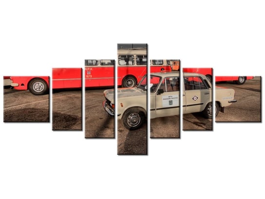 Obraz Duży Fiat, 7 elementów, 160x70 cm Oobrazy
