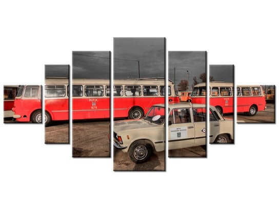 Obraz Duży Fiat, 7 elementów, 200x100 cm Oobrazy