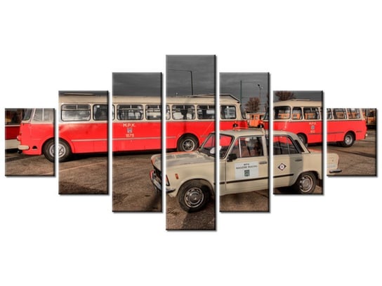 Obraz Duży Fiat, 7 elementów, 210x100 cm Oobrazy