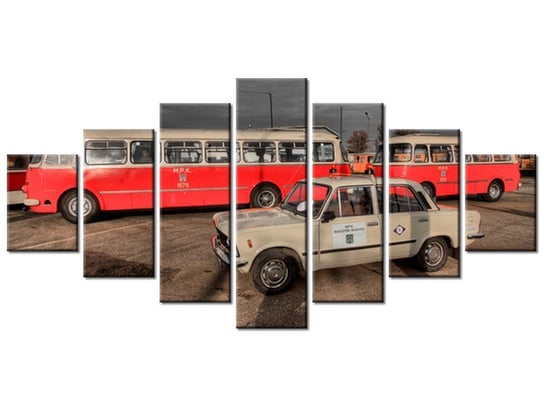 Obraz Duży Fiat, 7 elementów, 210x100 cm Oobrazy