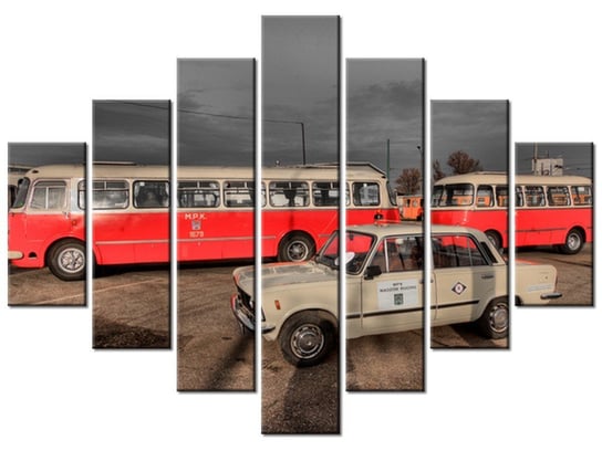 Obraz Duży Fiat, 7 elementów, 210x150 cm Oobrazy