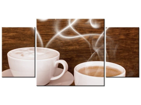 Obraz Dwoje do kawy, 3 elementy, 80x40 cm Oobrazy