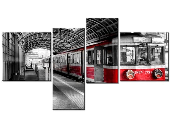 Obraz Dworzec w Poznaniu, 4 elementy, 100x55 cm Oobrazy
