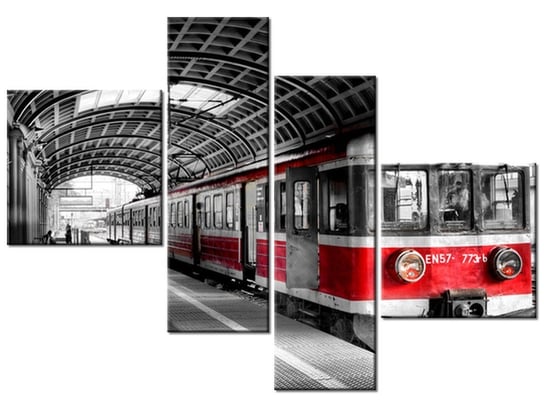 Obraz Dworzec w Poznaniu, 4 elementy, 100x70 cm Oobrazy