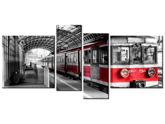 Obraz Dworzec w Poznaniu, 4 elementy, 120x55 cm Oobrazy