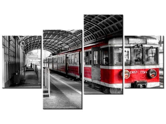 Obraz Dworzec w Poznaniu, 4 elementy, 120x70 cm Oobrazy