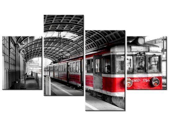 Obraz Dworzec w Poznaniu, 4 elementy, 120x70 cm Oobrazy