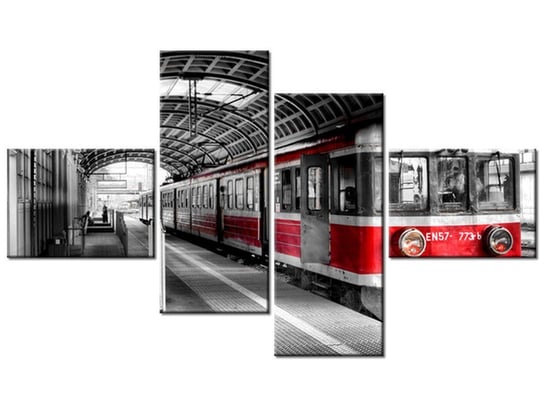 Obraz Dworzec w Poznaniu, 4 elementy, 140x80 cm Oobrazy