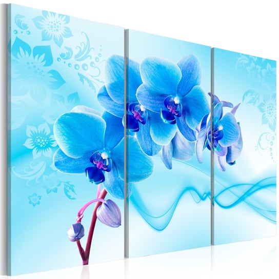 Obraz - Eteryczna orchidea - błękit Niebieski 60x40 ARTGEIST