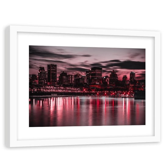 Obraz FEEBY Czerwone światła miasta, 120x80 cm Feeby