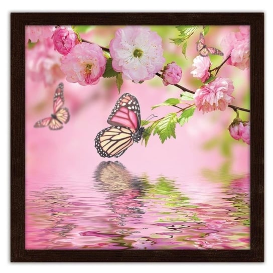 Obraz FEEBY Motyl wśród kwiatów, 30x30 cm Feeby
