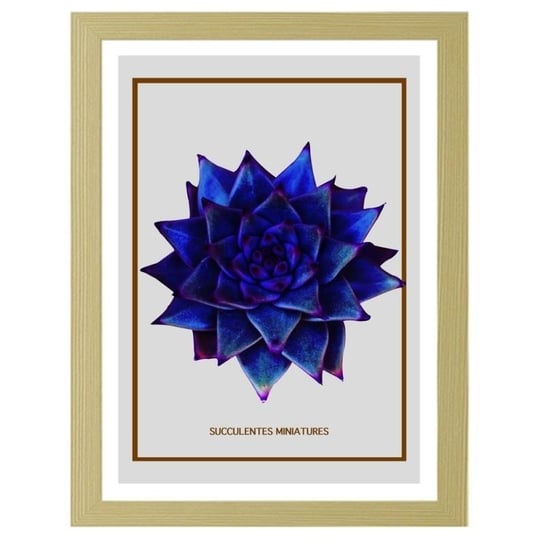 Obraz FEEBY Niebieski kaktus 2, 60x80 cm Feeby